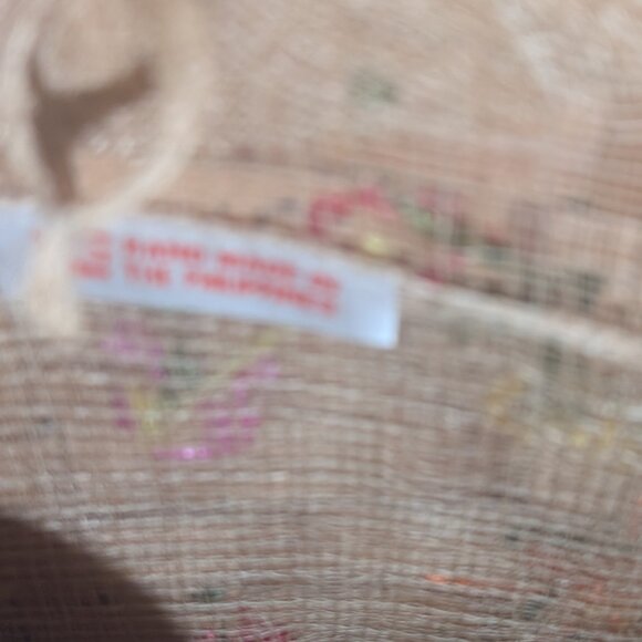 Vintage Handmade Philippines Raffia Purse Floral Wicker Hippie Boho - Picture 5 of 5